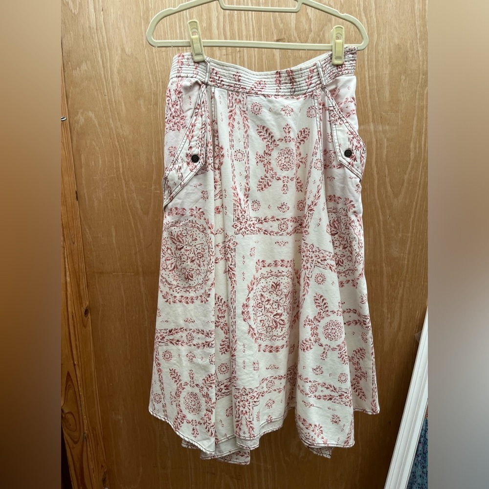 Floral denim skirt